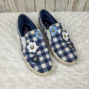 MICHAEL Michael Kors Keaton Floral Gingham Slip-On Sneakers Size 9